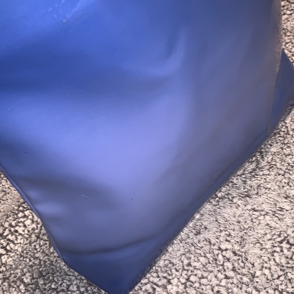 Ombré Blue Tote bag with Silver metal handles 14” X 19” - Picture 3 of 6